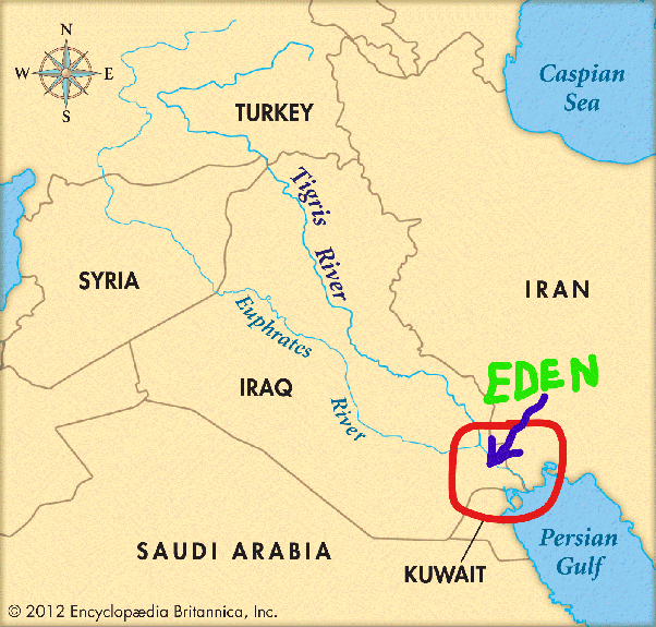 map of Garden of Eden