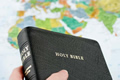 Bible on world map