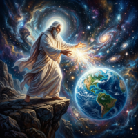 God creating the world
